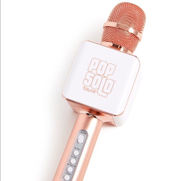 pop solo karaoke microphone and speaker